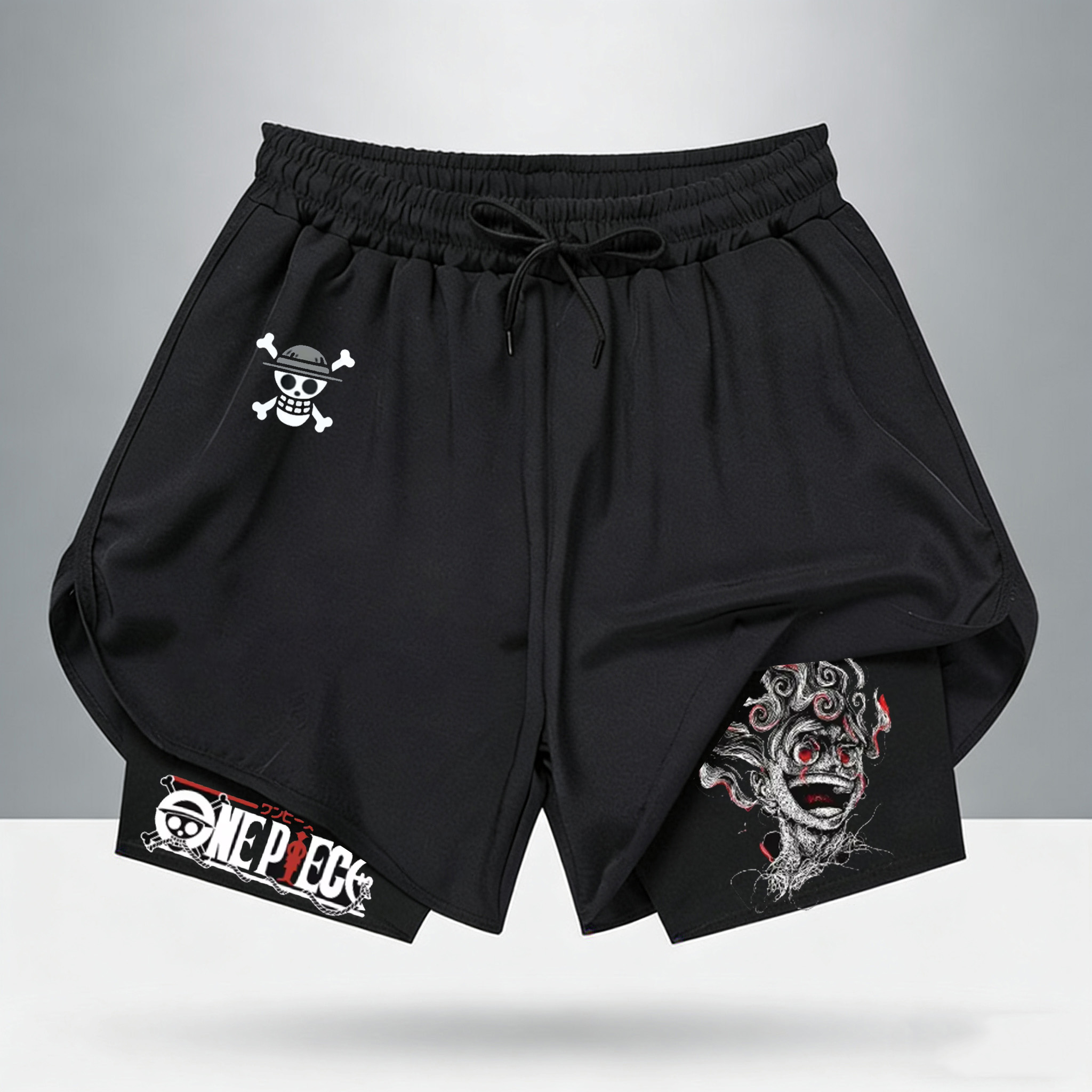 Running Gear Japan - Men's 2-in-1 Running Shorts Anime One