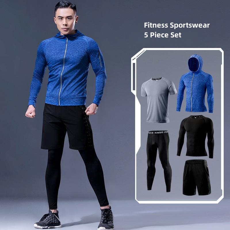 5-Piece Men's Fitness Clothes  – Running Gear Gym recenzja i cena