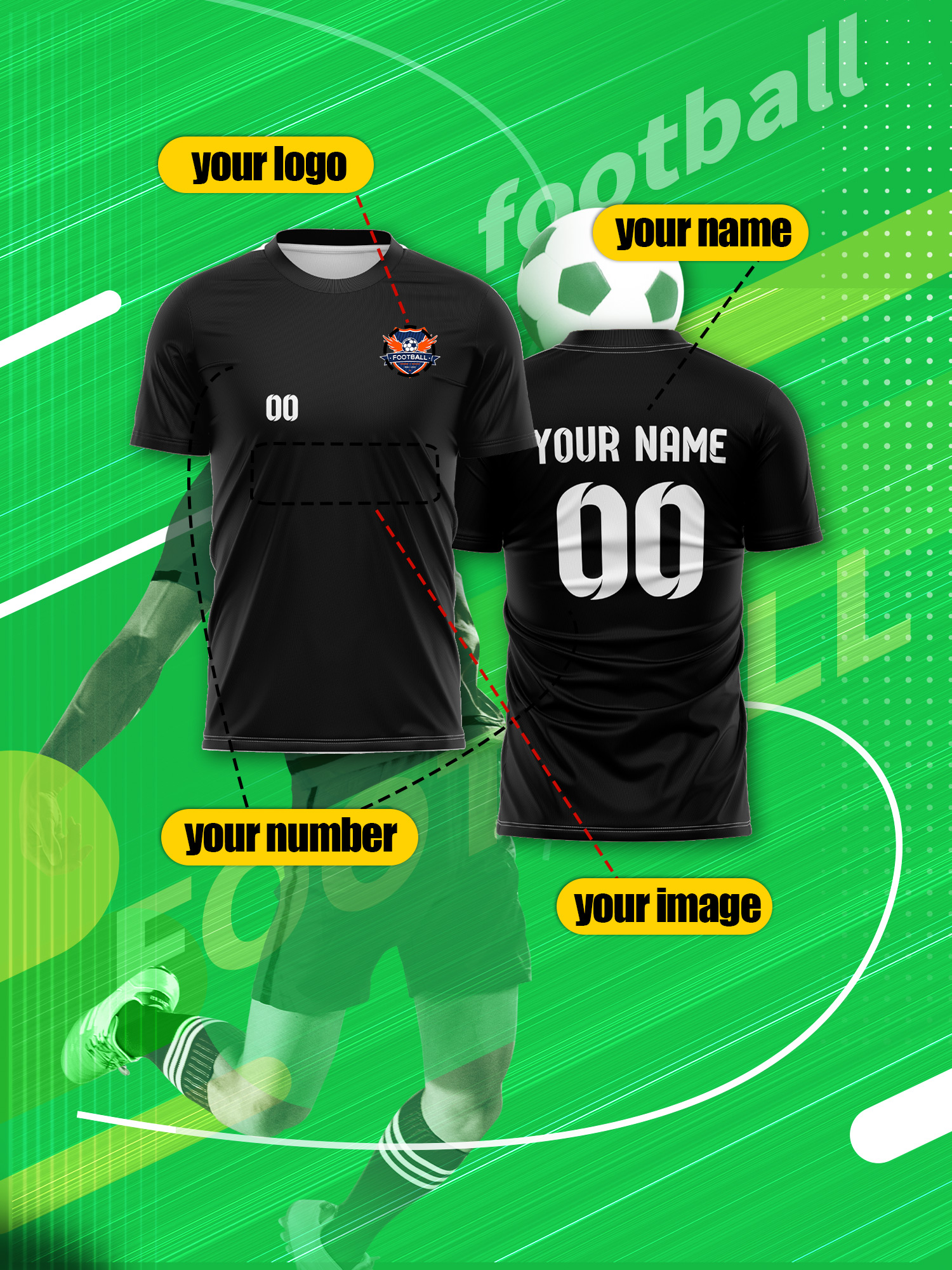Custom Photo Name Number Socce – Running Gear Gym recenzja i cena